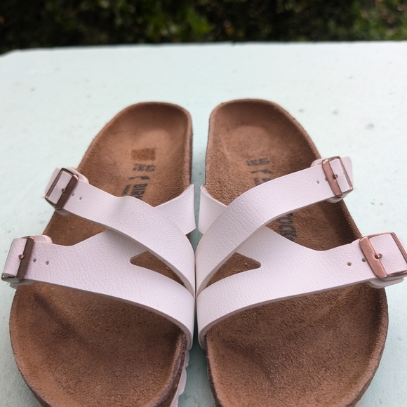 Birkenstock Shoes - Birkenstock White Sandals with Adjustable Straps